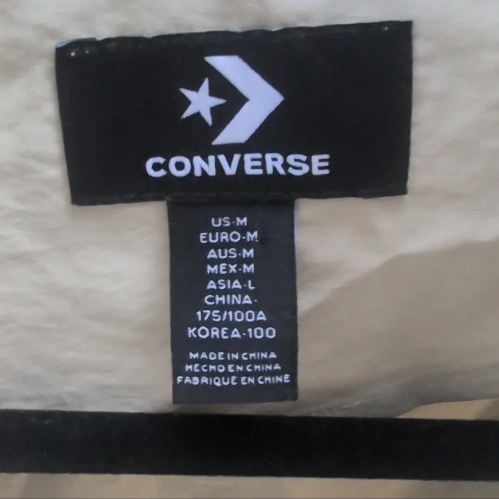 Converse Men’s Lightweight Track Jacket in Light Beige NWOT Size Medium
